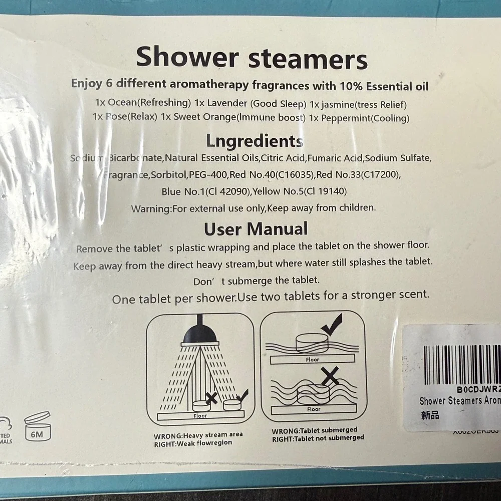 2X Fitheaven Shower Steamers Aromatherapy Fizzies Essential‎ Oils Spa Relaxation